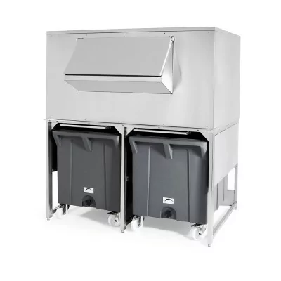 BREMA - Réserve inox 300kg avec chariots de manutention pour SPLIT600