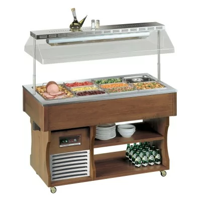 TECFRIGO - Desserte ISOLA maintien en température bain-marie à eau 6 GN 1/1