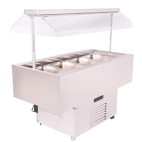 TECFRIGO - Desserte ISOLA inox bain-marie 4 GN 1/1
