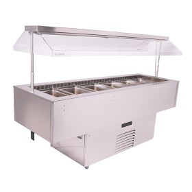 TECFRIGO - Desserte ISOLA inox bain-marie 6 GN 1/1