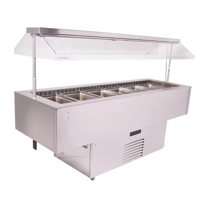 TECFRIGO - Desserte ISOLA inox bain-marie 6 GN 1/1