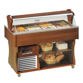 TECFRIGO - Desserte ISOLA positive statique avec couvercles rabattables 6 GN 1/1
