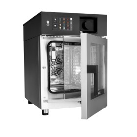 GIORIK - Four mixte compact gaz écran digital 7'' 6 niveaux GN 1/1 vapeur symbiotique et lavage intégré