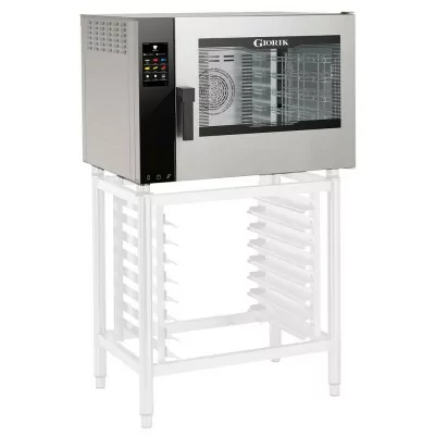 GIORIK - Four mixte réversible 5 niveaux GN 1/1 - 600x400 vapeur par injection - ferrage à droite - lavage intégré