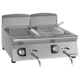 GIORIK - Friteuse électrique commandes électromécaniques 2x10 L - TOP