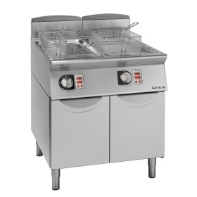 GIORIK - Friteuse gaz brûleurs internes commandes électroniques 2x13 L
