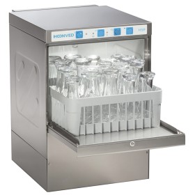 HOONVED - Lave-verres paniers 400x400 passage 280 mm adoucisseur intégré pompe de vidange