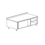 TECNOX - Meuble de rangement adossé avec 2 portes coulissantes 200x70x85