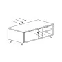 TECNOX - Meuble de rangement central traversant avec 4 portes coulissantes 200x70x85