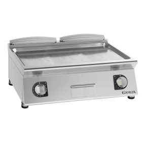 GIORIK - Plancha électrique acier chromé surface de cuisson double lisse 80x90x25