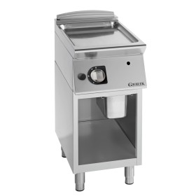 GIORIK - Plancha gaz acier chromé surface de cuisson simple lisse 40x90x90