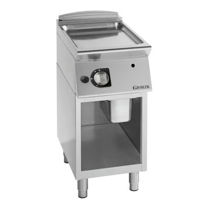 GIORIK - Plancha gaz acier chromé surface de cuisson simple lisse 40x90x90