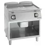 GIORIK - Plancha électrique acier chromé surface de cuisson double rainurée 80x90x90