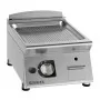 GIORIK - Plancha gaz acier chromé surface de cuisson simple rainurée 40x90x25