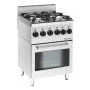 GIORIK - Fourneau feux vifs gaz 4 feux sur four électrique 60x60x90