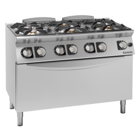 GIORIK - Fourneau feux vifs gaz 6 feux four gaz XL GAZ 120x90x90