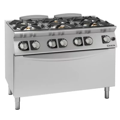 GIORIK - Fourneau feux vifs gaz 6 feux four gaz XL GAZ 120x90x90