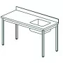 TECNOX - Table du chef bac à droite 80x70x90