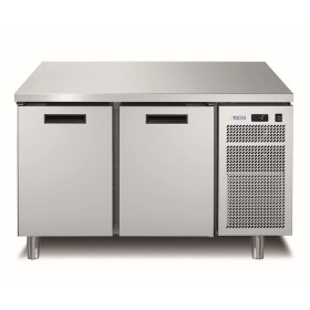AFINOX - Meuble réfrigéré GN1/1 négatif 2 portes groupe logé inox avec dosseret