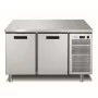AFINOX - Meuble réfrigéré GN1/1 négatif 2 portes groupe logé inox avec dosseret