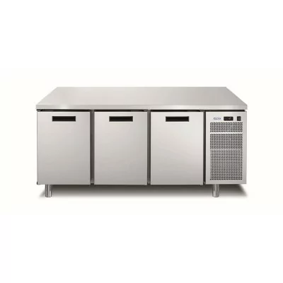 AFINOX - Meuble réfrigéré GN1/1 négatif 3 portes groupe logé inox central