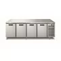 AFINOX - Meuble réfrigéré GN1/1 négatif 4 portes groupe logé inox central