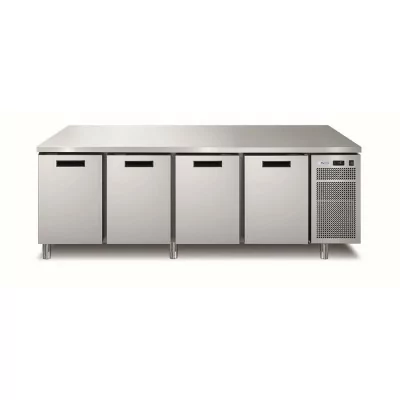 AFINOX - Meuble réfrigéré GN1/1 négatif 4 portes groupe logé sans dessus