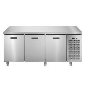 AFINOX - Meuble réfrigéré GN1/1 positif 3 portes groupe logé inox central