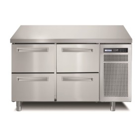 AFINOX - Meuble réfrigéré GN1/1 positif 2 x 1/2 tiroirs groupe logé inox central