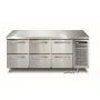 AFINOX - Meuble réfrigéré GN1/1 positif 4x 2x1/2 tiroirs groupe logé inox central