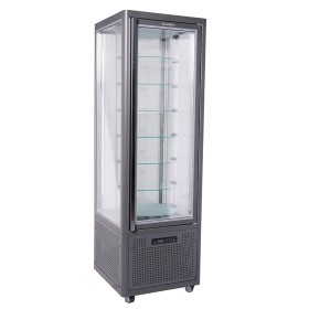 TECFRIGO - Vitrine verticale SNELLE bi-température 360 L tablettes en verre rotatives