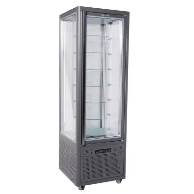 TECFRIGO - Vitrine verticale SNELLE bi-température 360 L tablettes en verre rotatives