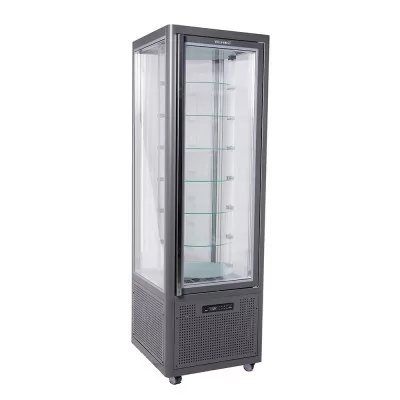 TECFRIGO - Vitrine verticale SNELLE bi-température 525 L tablettes en verre rotatives