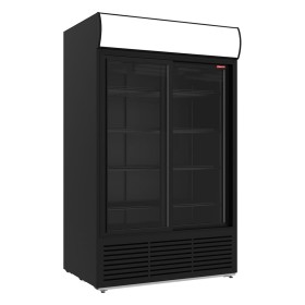 DIAMOND - Armoire positive à boissons 2 portes 1230 L, noir