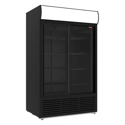 DIAMOND - Armoire positive à boissons 2 portes 1230 L, noir