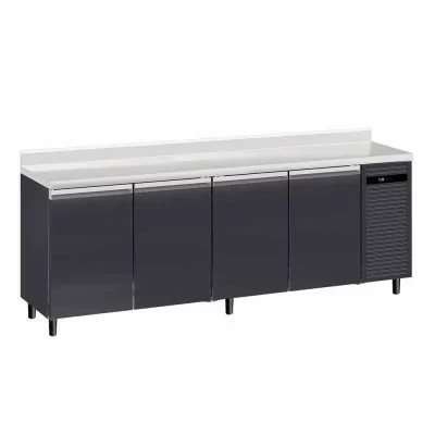 FURNOTEL - Arrière-bar skinplate groupe logé H. 1000 mm 4 portes 540 litres
