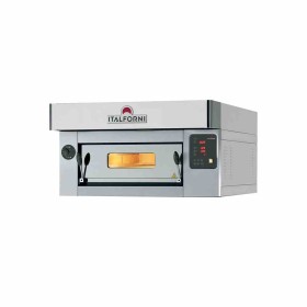 ITALFORNI - Four à pizza avec finition Inox Série CL 1 chambre 8 pizzas commandes digitales