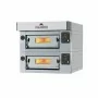 ITALFORNI - Four à pizza avec finition Inox Série CL 2 chambres 12 pizzas commandes digitales
