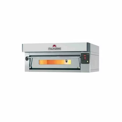 ITALFORNI - Four à pizza inox gamme EURO 1 chambre 6 pizzas Ø 30 cm commandes digitales
