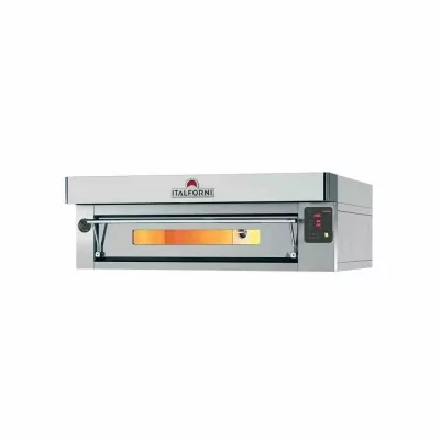 ITALFORNI - Four à pizza inox gamme EURO 1 chambre 8 pizzas Ø 30 cm commandes digitales