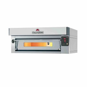ITALFORNI - Four à pizza inox gamme EURO 1 chambre 9 pizzas Ø 30 cm commandes digitales