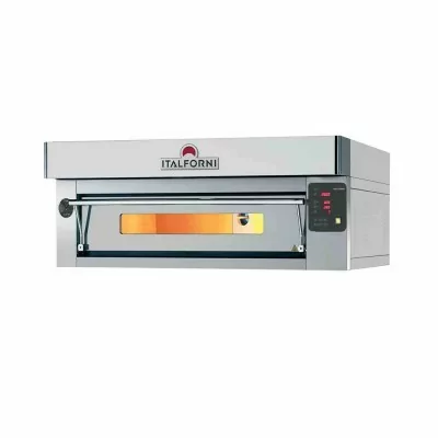 ITALFORNI - Four à pizza inox gamme EURO 1 chambre 9 pizzas Ø 30 cm commandes digitales
