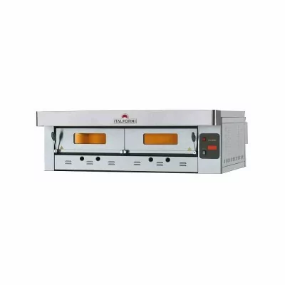 ITALFORNI - Four à pizza gaz gamme Eco Gaz finition inox 1 chambre 12 pizzas