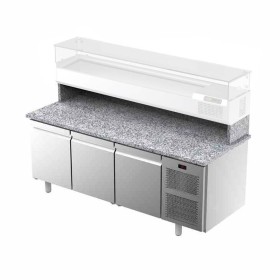 ILSA - Table à pizza positive 0/15°C avec dessus granit 3 portes avec groupe