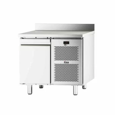 ILSA - Table réfrigérée pâtissière négative -20/-10°C avec dosseret 1 porte avec groupe P. 800 130 L