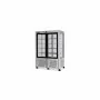 FURNOTEL - Vitrine réfrigérée positive 4 faces vitrées 800 litres fixe/grilles chromées 2 portes