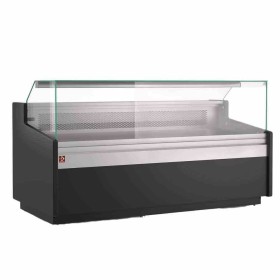 DIAMOND - Déclassé - Comptoir vitrine ventilé avec réserve largeur 1525 mm - Noir
