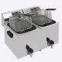 DIAMOND - Déclassé - Friteuse de table 2x8 L professionnelle - AVEC robinet