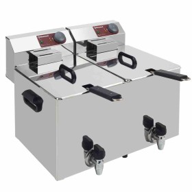 DIAMOND - Déclassé - Friteuse de table 2x8 L professionnelle - AVEC robinet