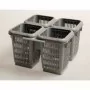 ELETTROBAR - Godet couverts 4 compartiments 217 x 217 x 134 mm
